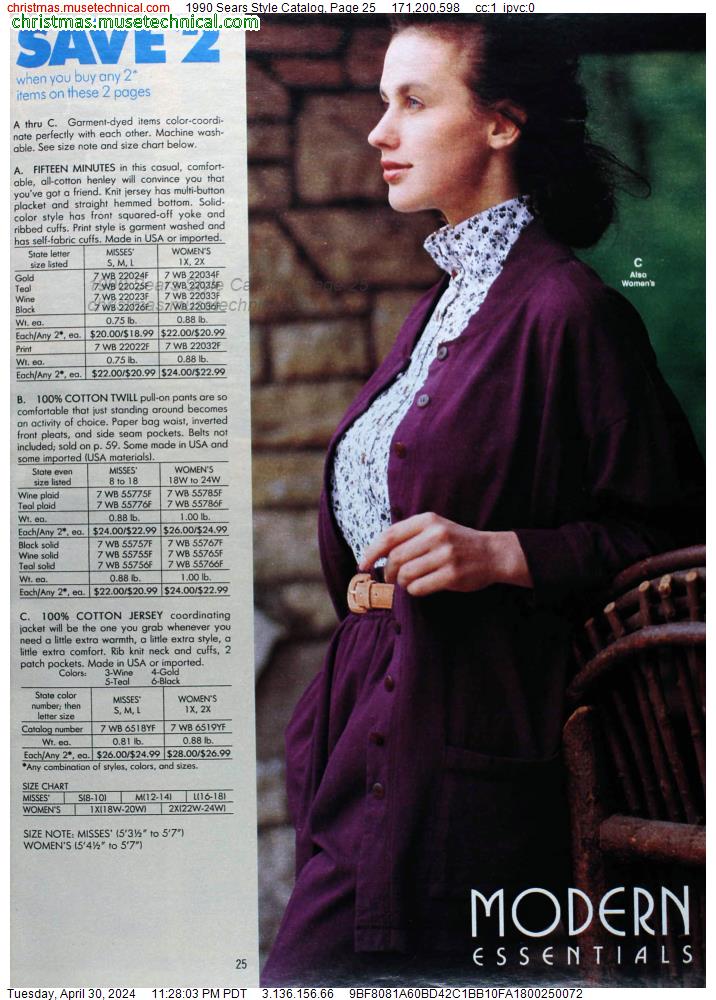 1990 Sears Style Catalog, Page 25