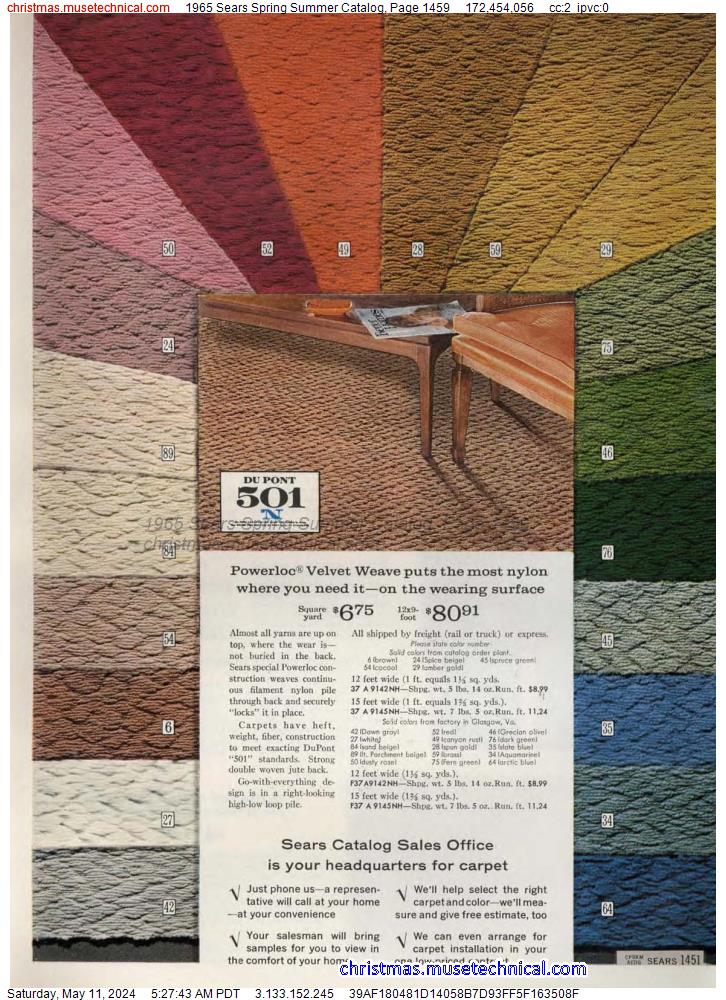 1965 Sears Spring Summer Catalog, Page 1459