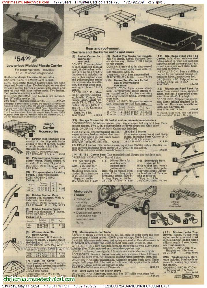 1979 Sears Fall Winter Catalog, Page 793