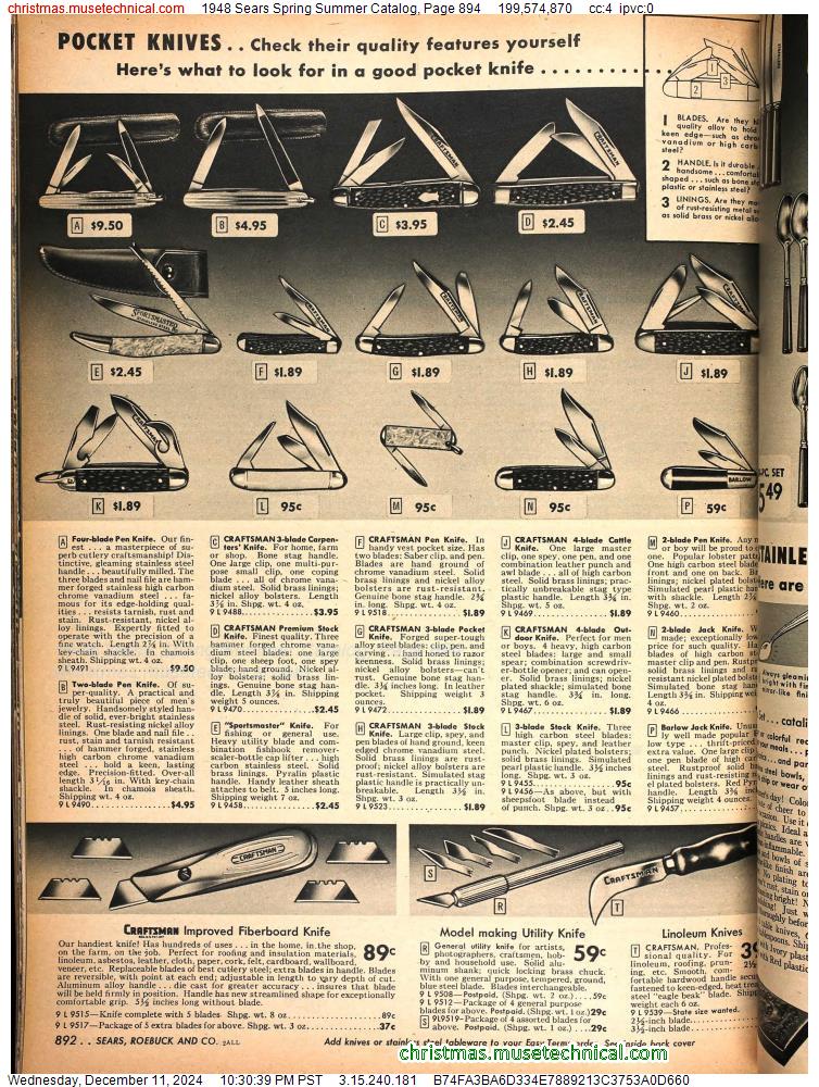 1948 Sears Spring Summer Catalog, Page 894