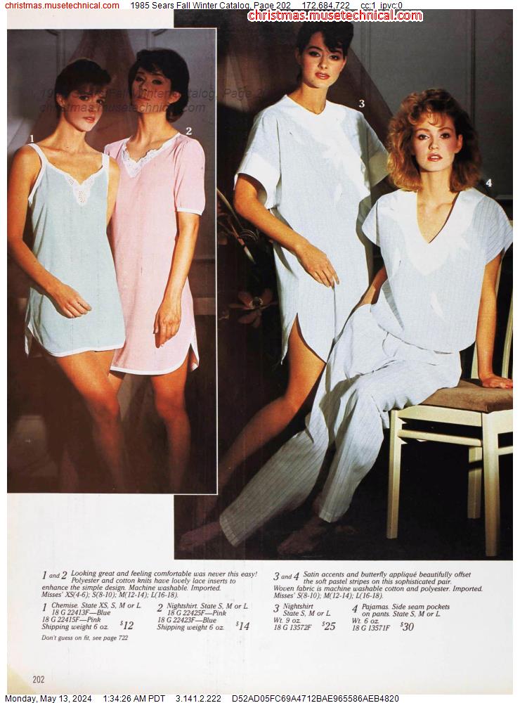 1985 Sears Fall Winter Catalog, Page 202