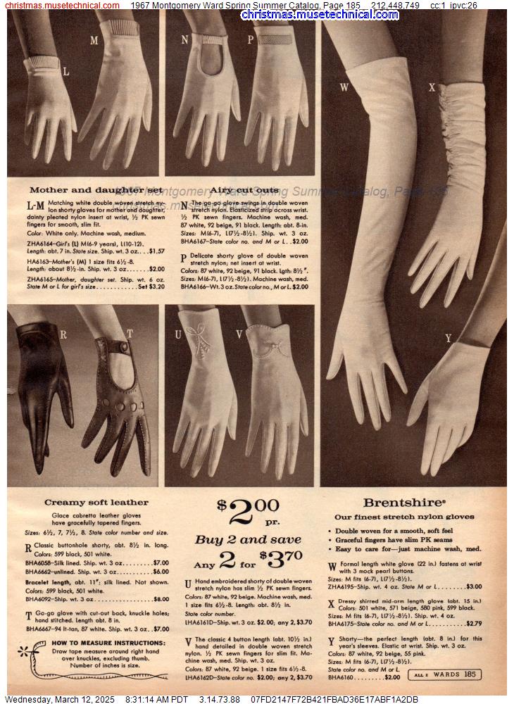 1967 Montgomery Ward Spring Summer Catalog, Page 185