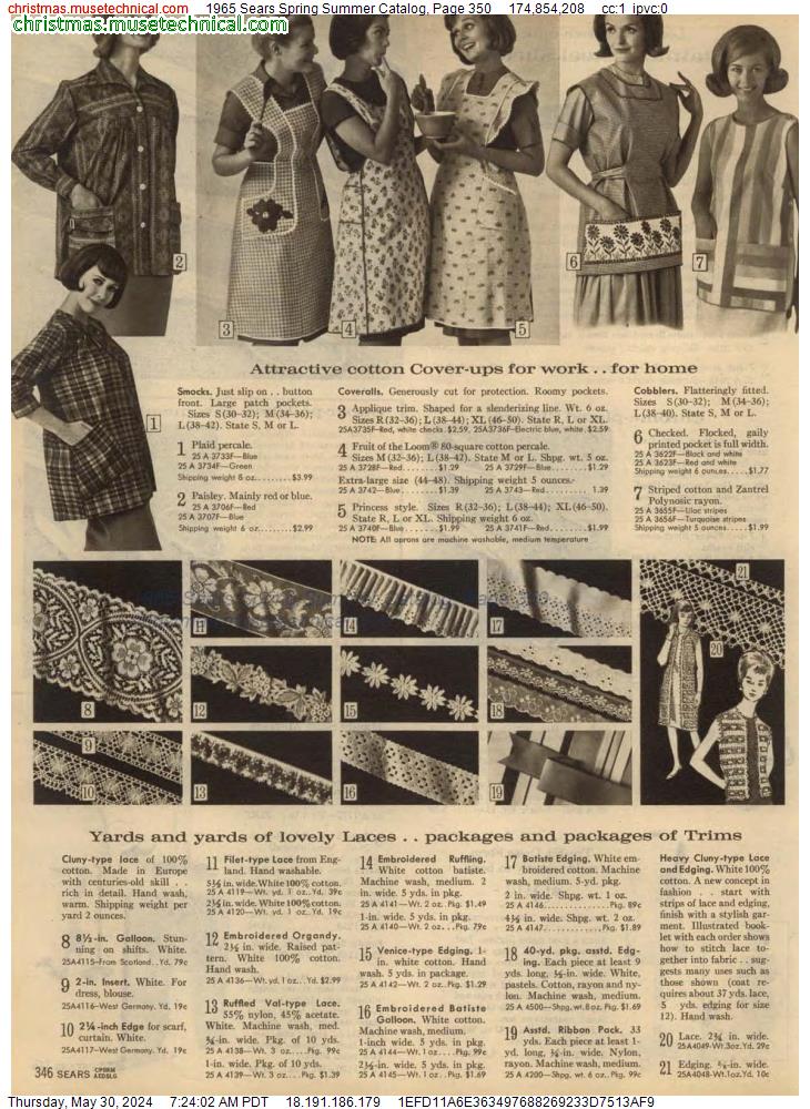 1965 Sears Spring Summer Catalog, Page 350