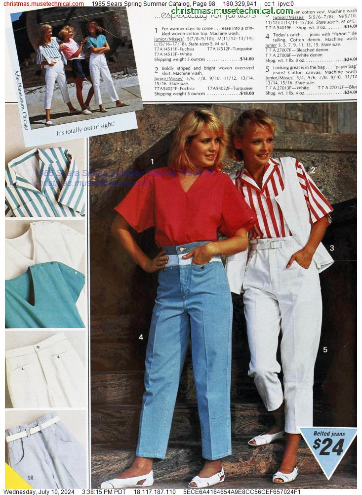 1985 Sears Spring Summer Catalog, Page 98