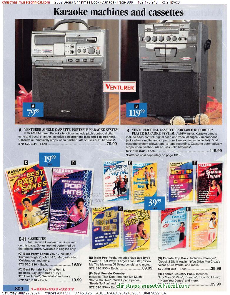 2002 Sears Christmas Book (Canada), Page 806