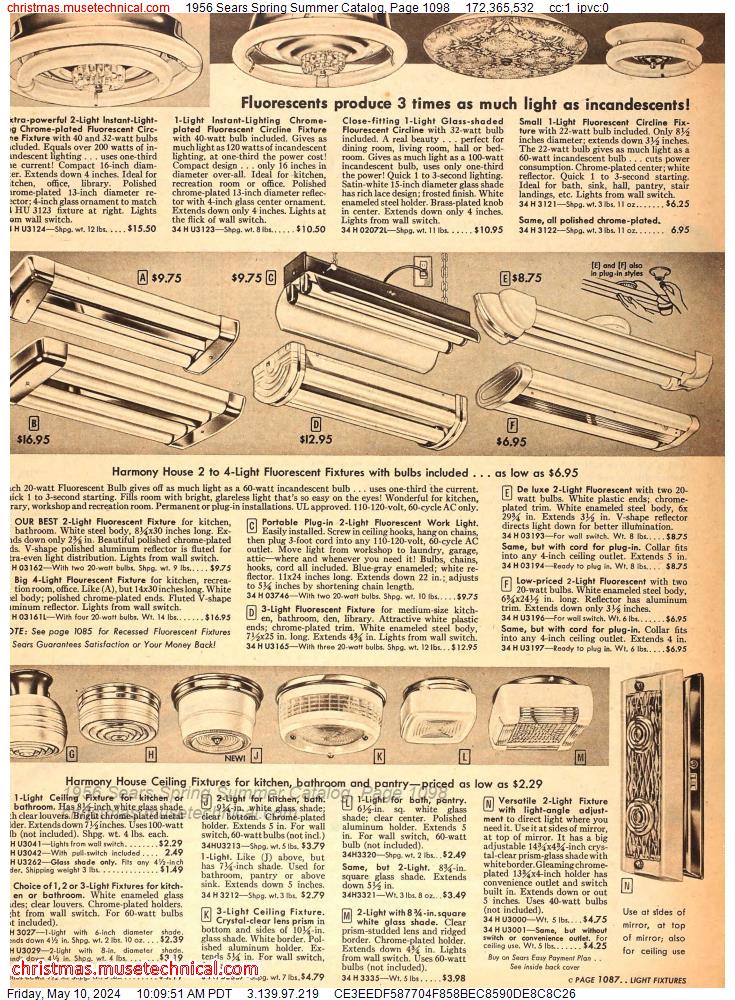 1956 Sears Spring Summer Catalog, Page 1098