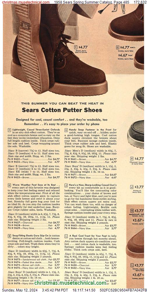 1958 Sears Spring Summer Catalog, Page 485