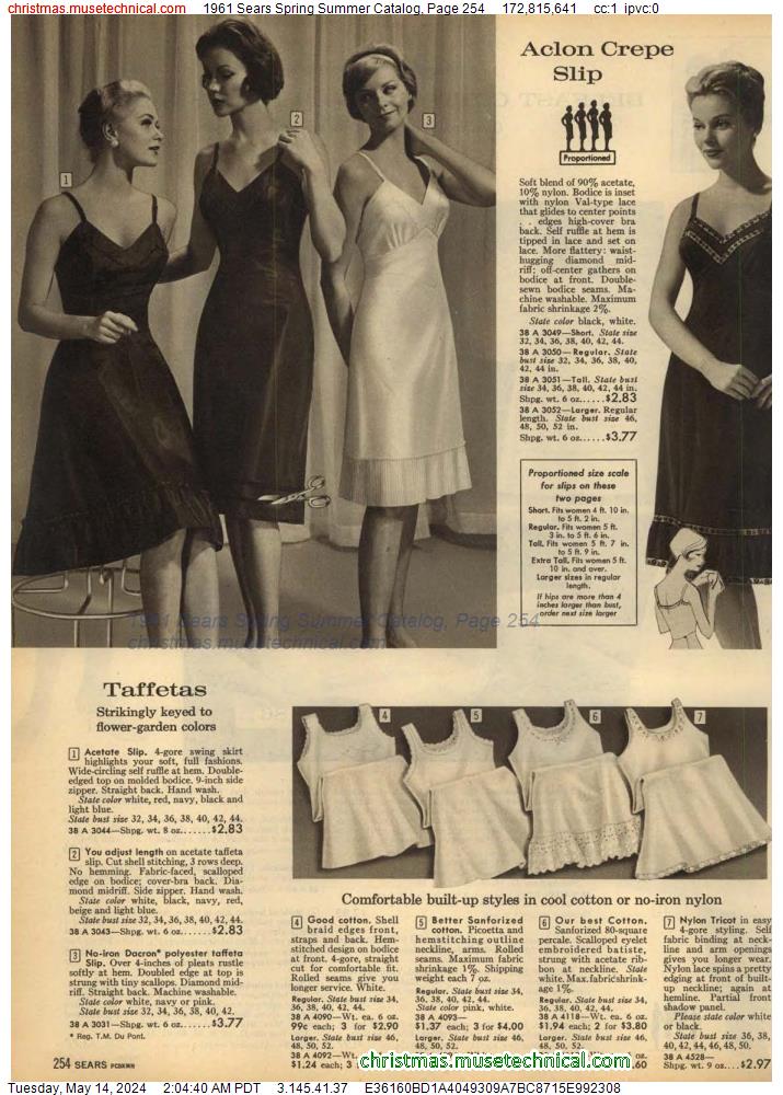 1961 Sears Spring Summer Catalog, Page 254
