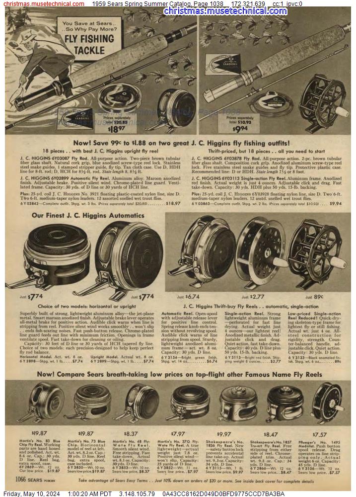 1959 Sears Spring Summer Catalog, Page 1038