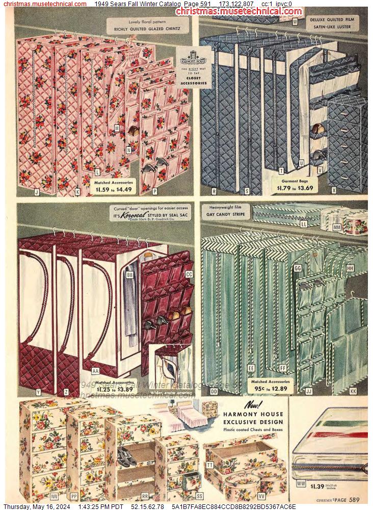 1949 Sears Fall Winter Catalog, Page 591