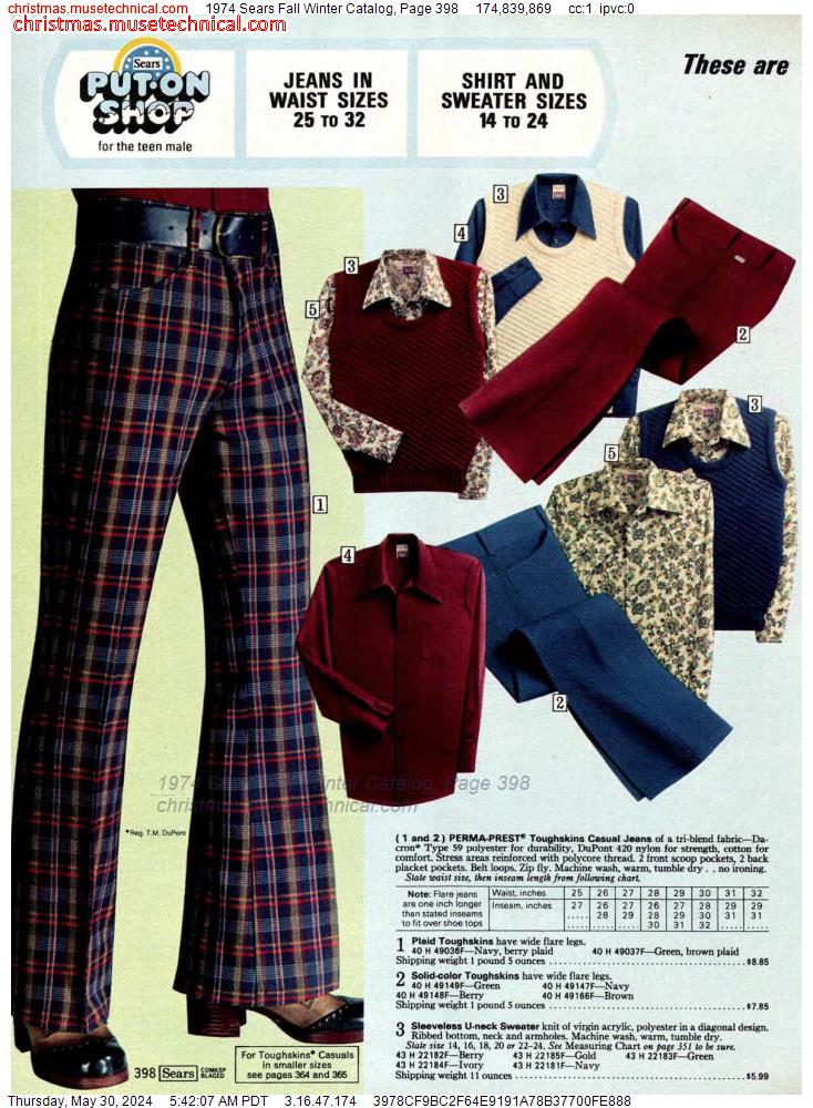 1974 Sears Fall Winter Catalog, Page 398