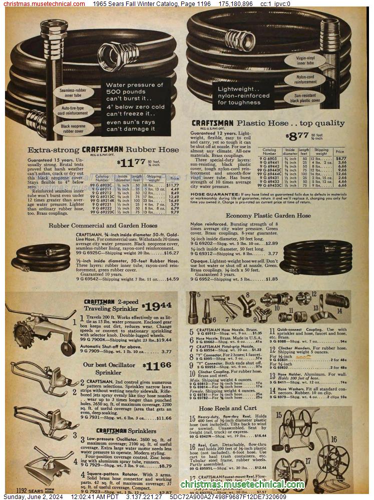 1965 Sears Fall Winter Catalog, Page 1196