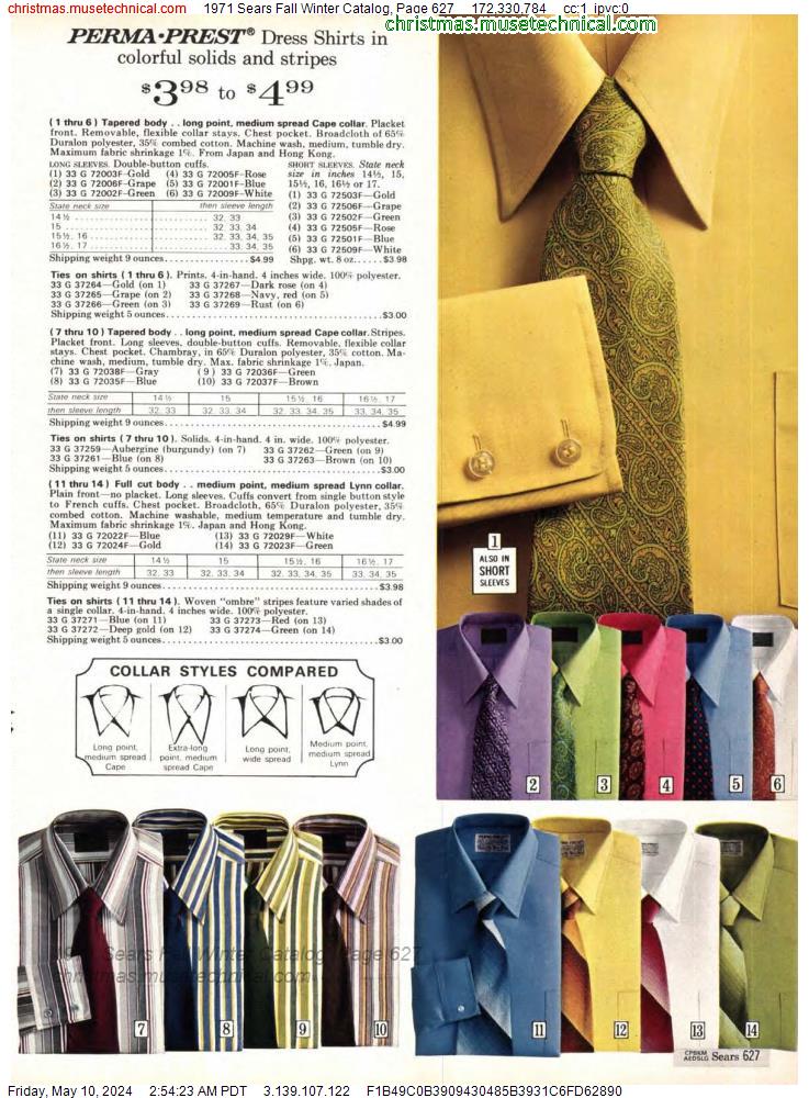 1971 Sears Fall Winter Catalog, Page 627