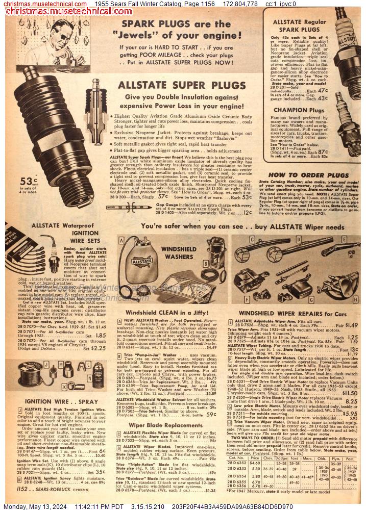 1955 Sears Fall Winter Catalog, Page 1156