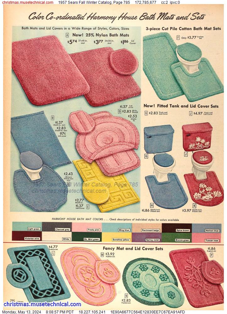 1957 Sears Fall Winter Catalog, Page 785