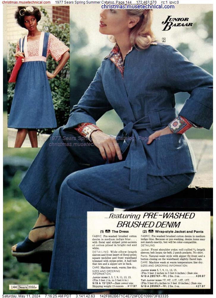 1977 Sears Spring Summer Catalog, Page 144