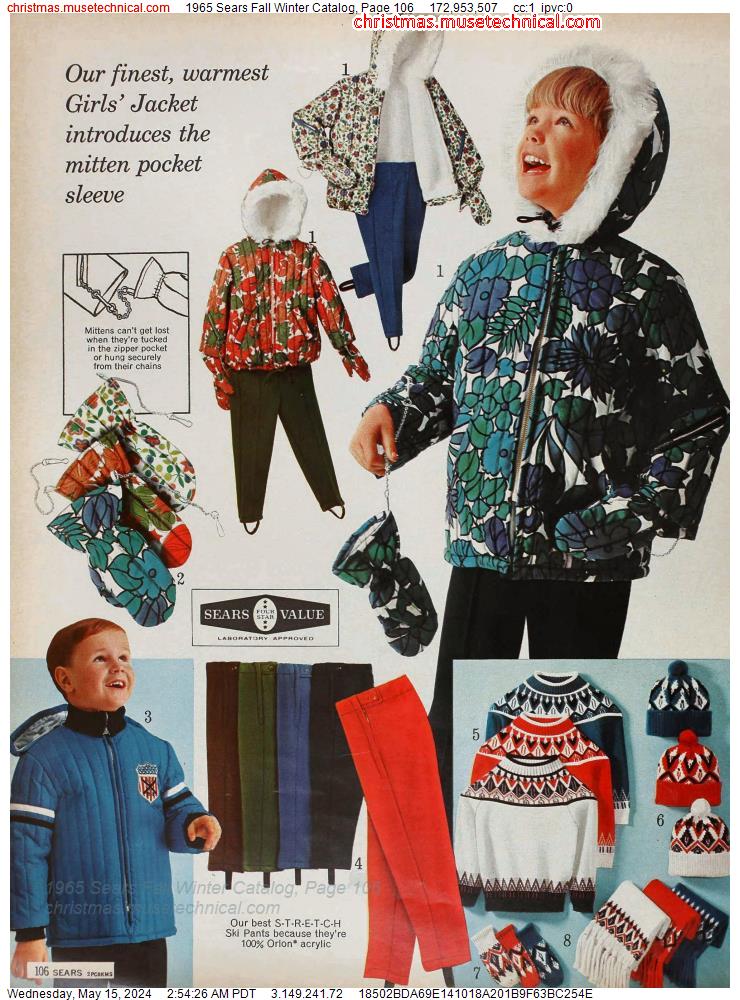 1965 Sears Fall Winter Catalog, Page 106