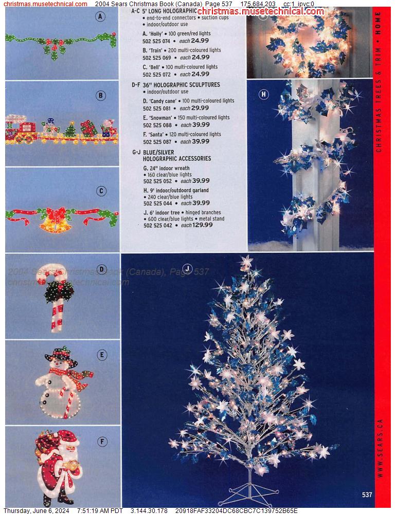 2004 Sears Christmas Book (Canada), Page 537