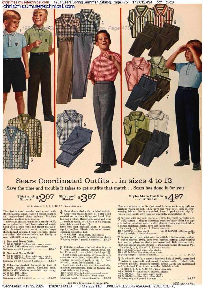 1964 Sears Spring Summer Catalog, Page 475