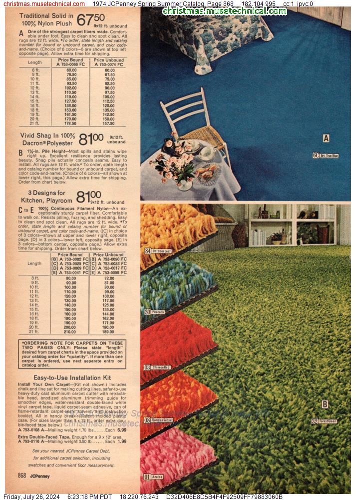 1974 JCPenney Spring Summer Catalog, Page 868