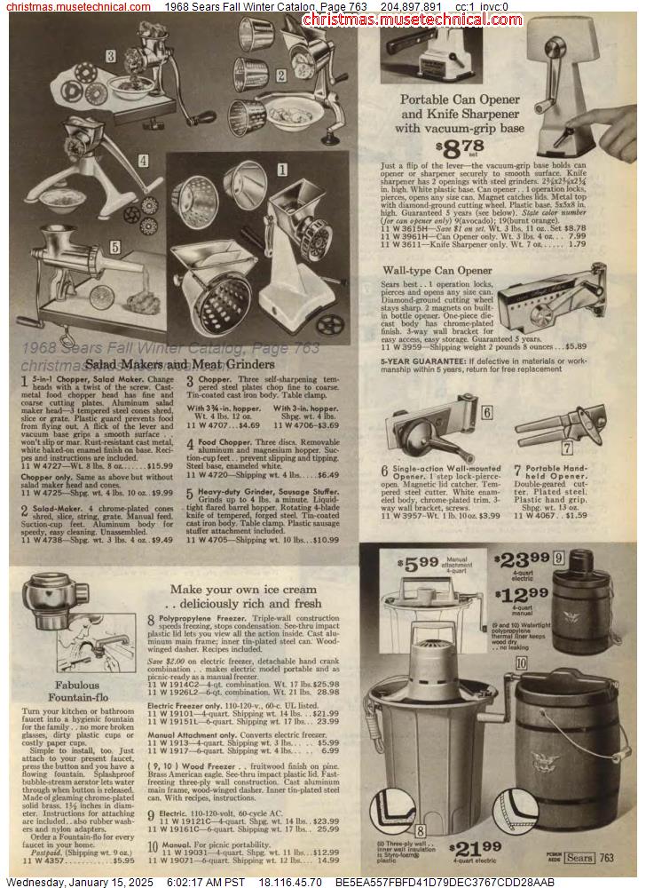 1968 Sears Fall Winter Catalog, Page 763