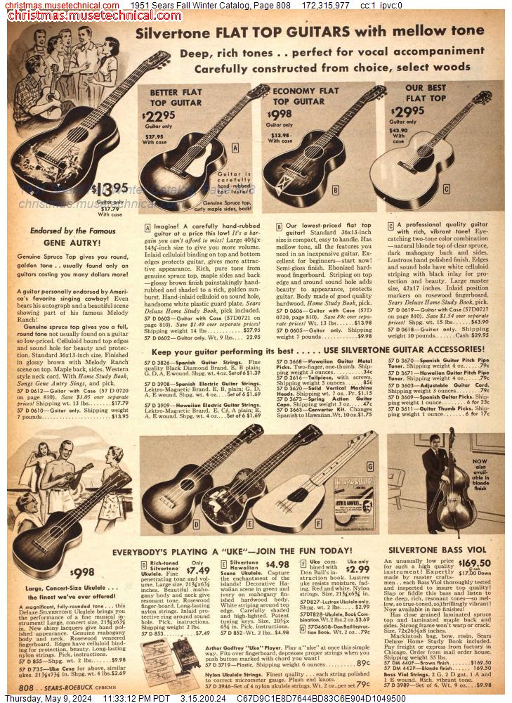 1951 Sears Fall Winter Catalog, Page 808