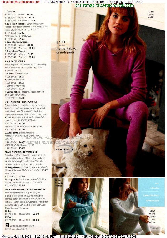 2003 JCPenney Fall Winter Catalog, Page 197
