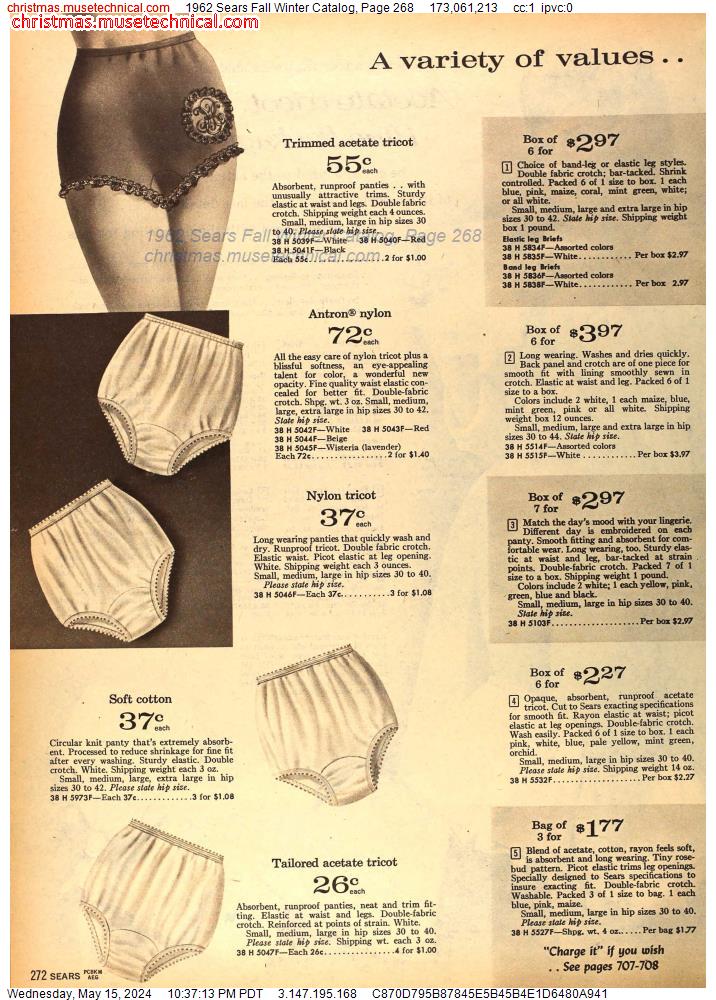 1962 Sears Fall Winter Catalog, Page 268