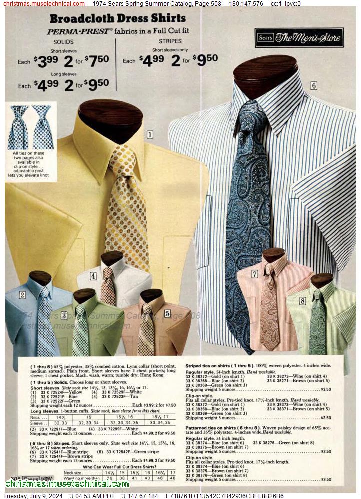 1974 Sears Spring Summer Catalog, Page 508