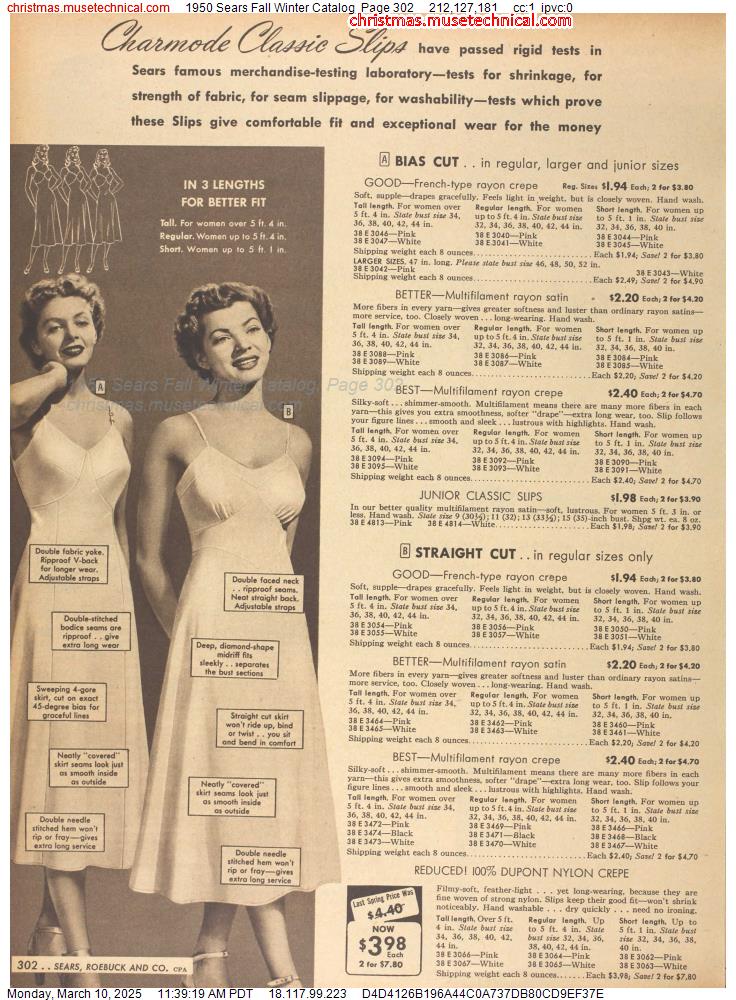 1950 Sears Fall Winter Catalog, Page 302