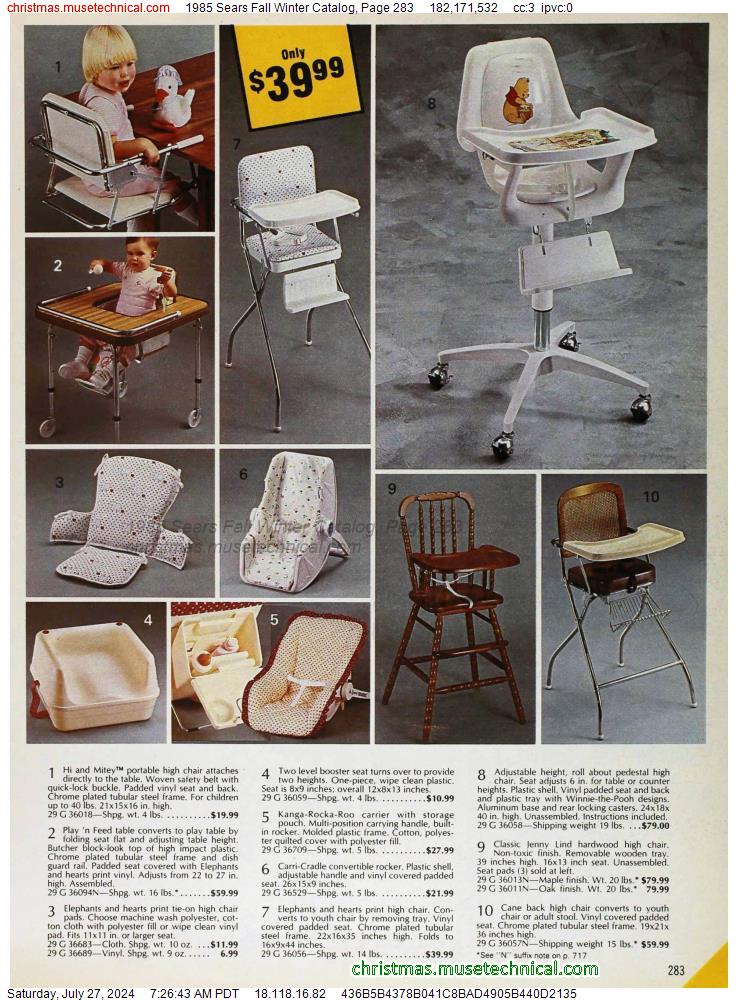 1985 Sears Fall Winter Catalog, Page 283