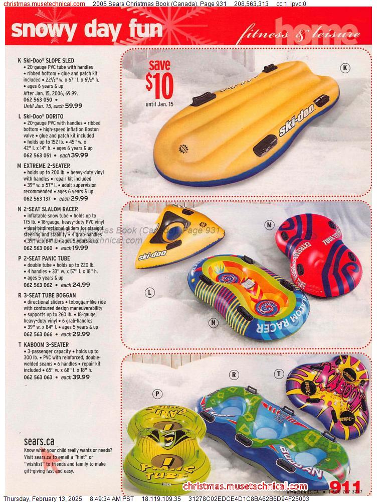 2005 Sears Christmas Book (Canada), Page 931