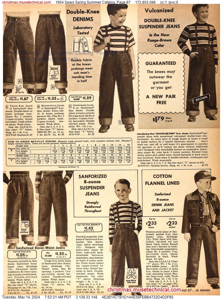 1954 Sears Spring Summer Catalog, Page 67