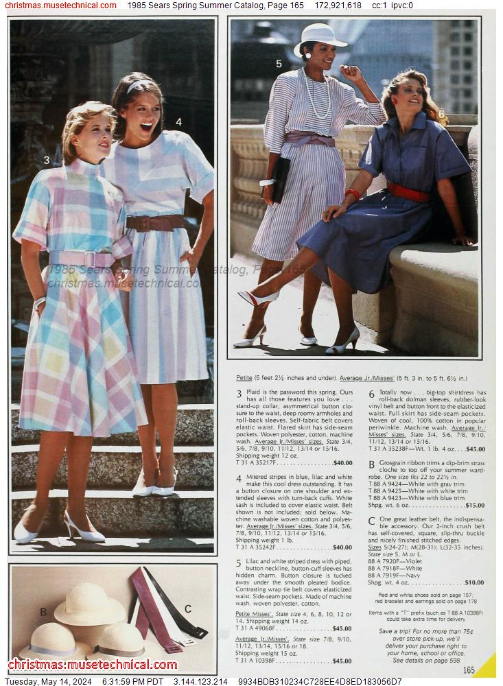 1985 Sears Spring Summer Catalog, Page 165