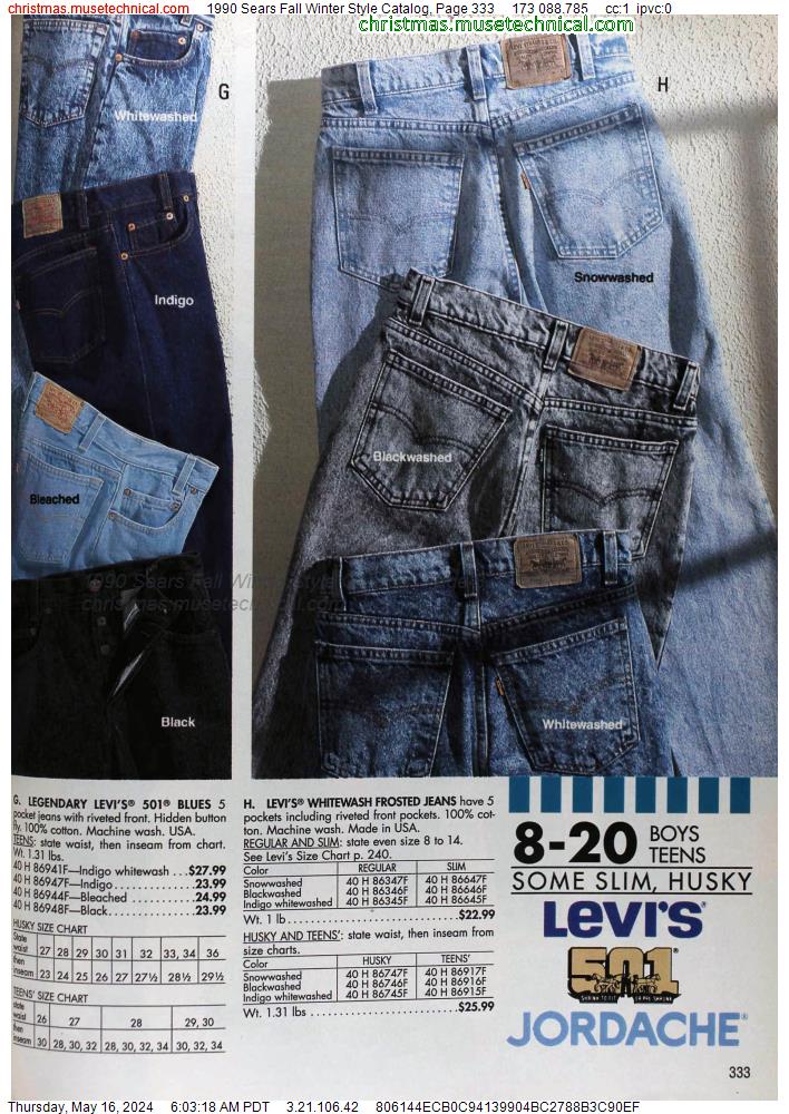 1990 Sears Fall Winter Style Catalog, Page 333