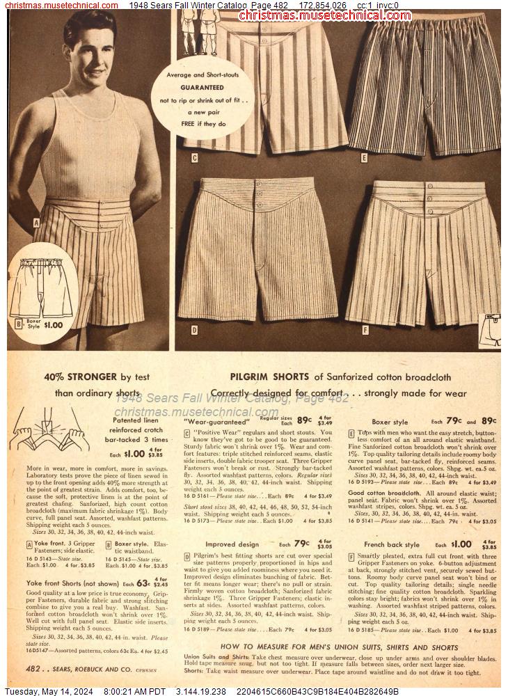 1948 Sears Fall Winter Catalog, Page 482