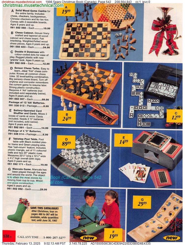 1996 Sears Christmas Book (Canada), Page 542