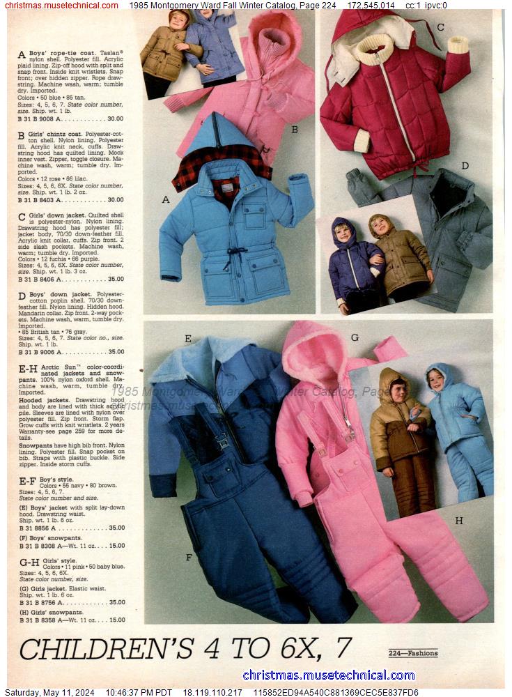 1985 Montgomery Ward Fall Winter Catalog, Page 224