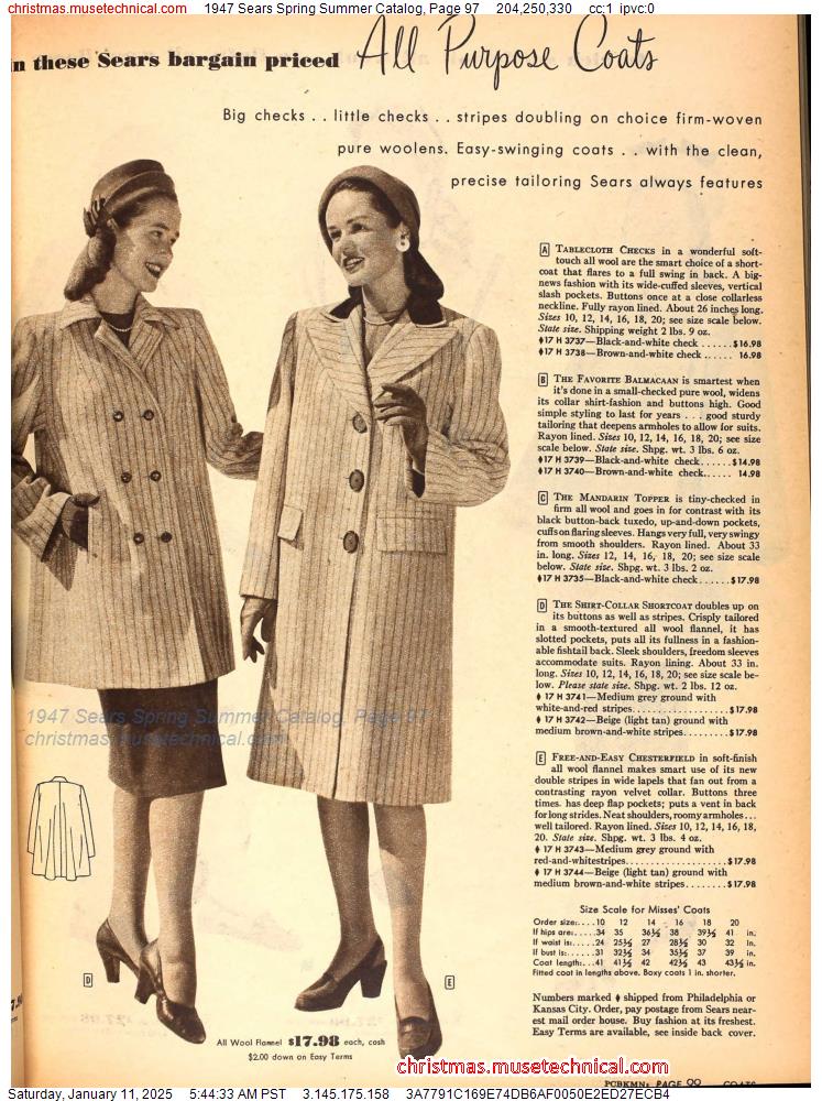 1947 Sears Spring Summer Catalog, Page 97