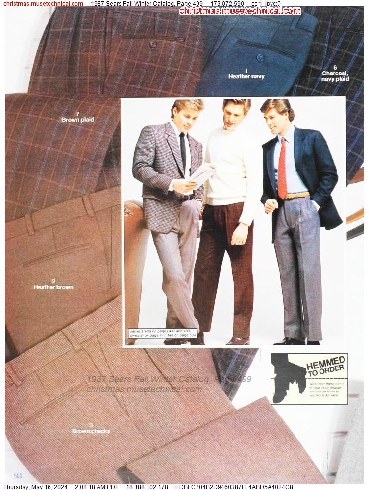1987 Sears Fall Winter Catalog, Page 499