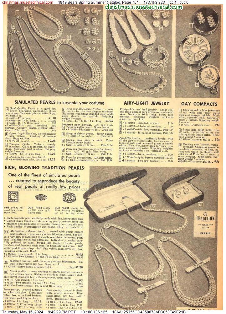 1949 Sears Spring Summer Catalog, Page 751