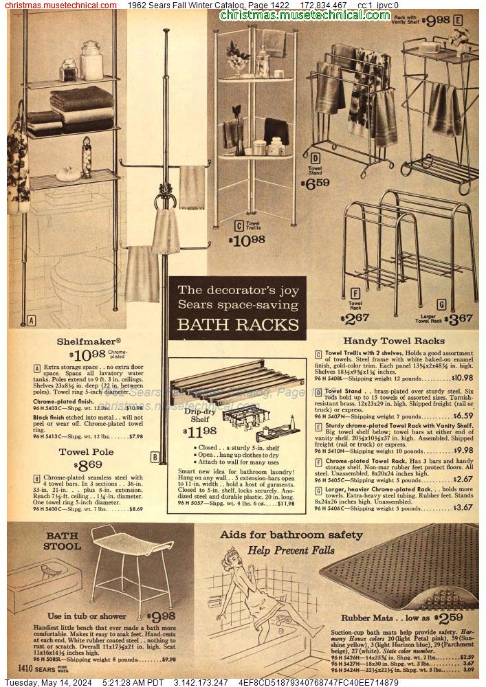 1962 Sears Fall Winter Catalog, Page 1422