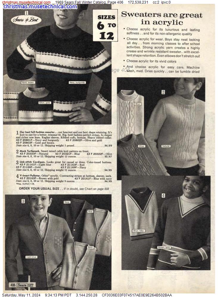 1969 Sears Fall Winter Catalog, Page 406