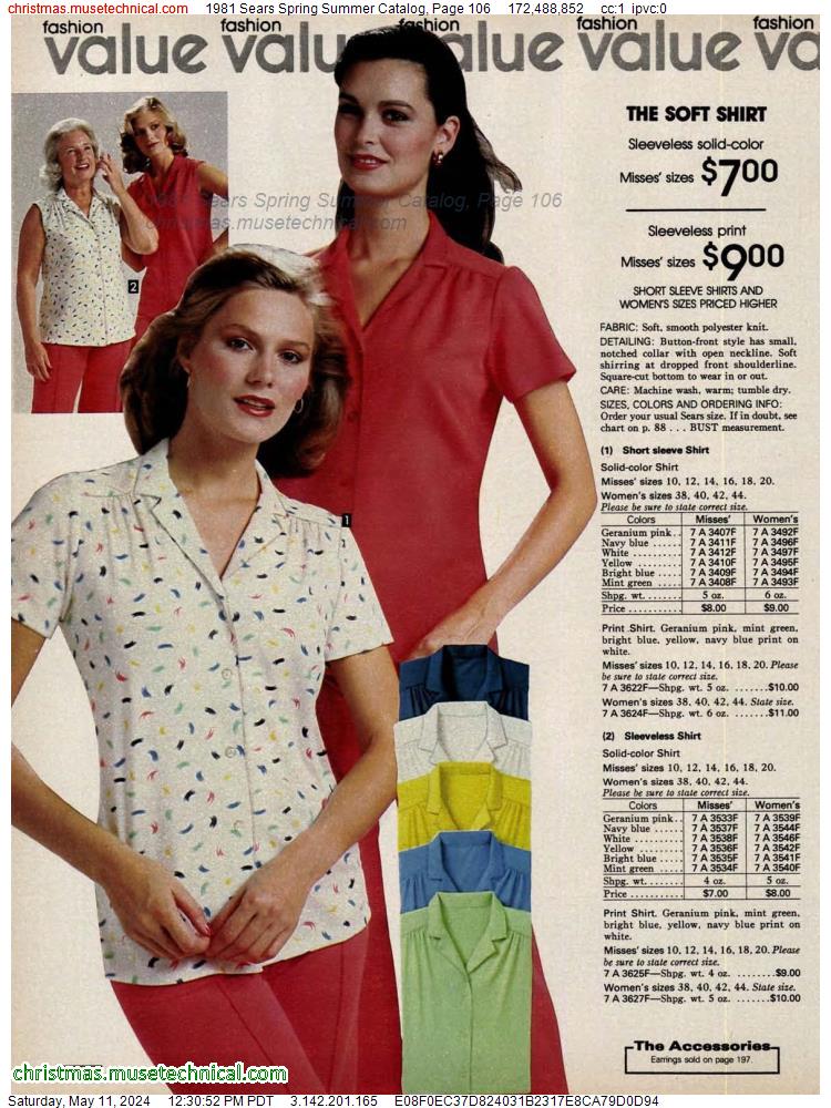 1981 Sears Spring Summer Catalog, Page 106