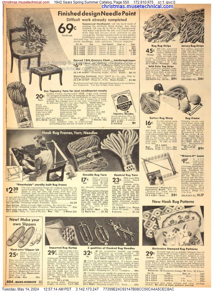 1942 Sears Spring Summer Catalog, Page 550