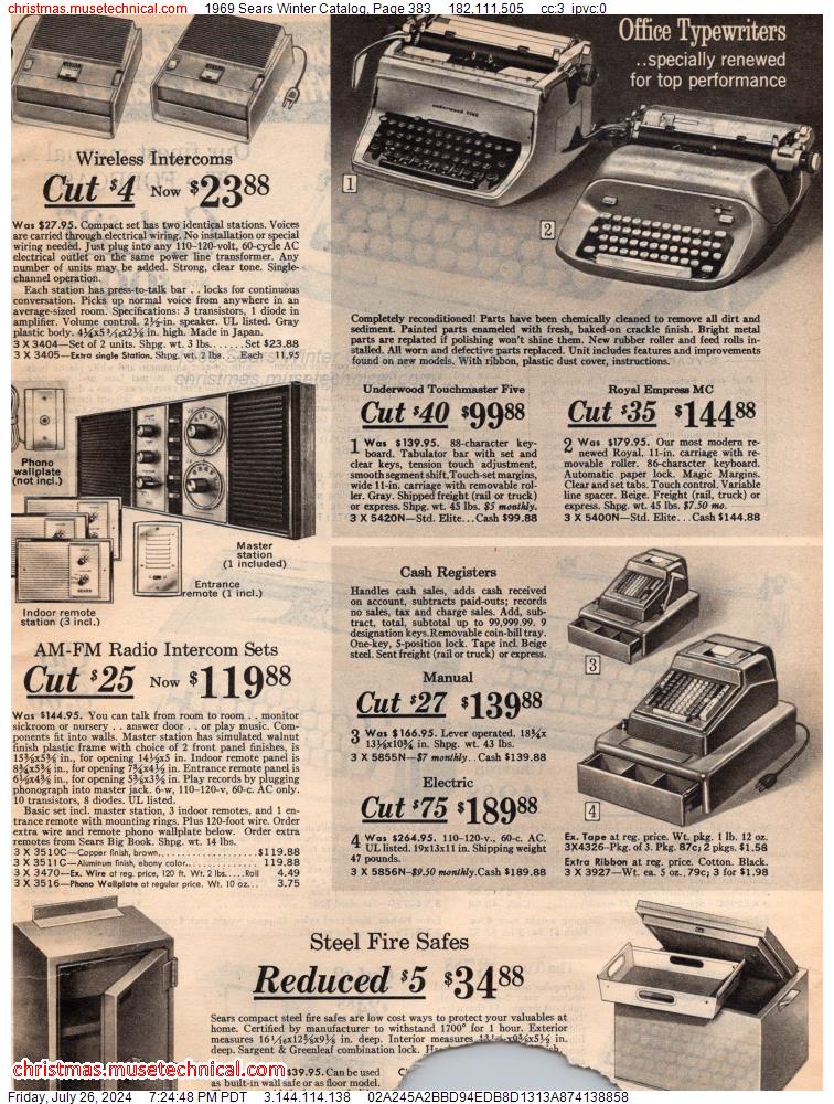 1969 Sears Winter Catalog, Page 383