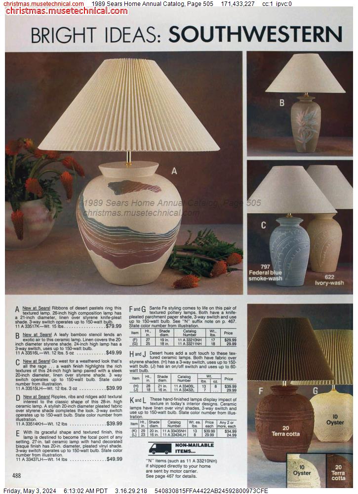 1989 Sears Home Annual Catalog, Page 505