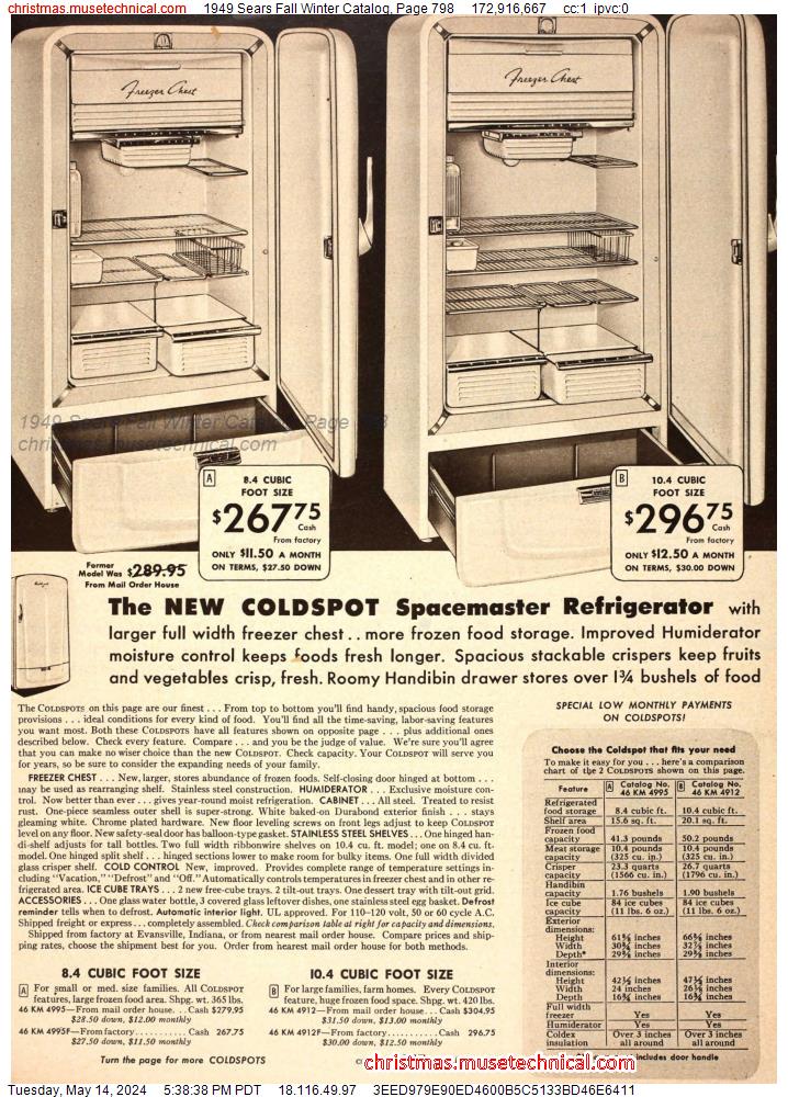 1949 Sears Fall Winter Catalog, Page 798