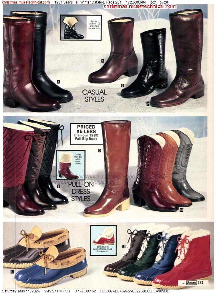 1981 Sears Fall Winter Catalog, Page 281