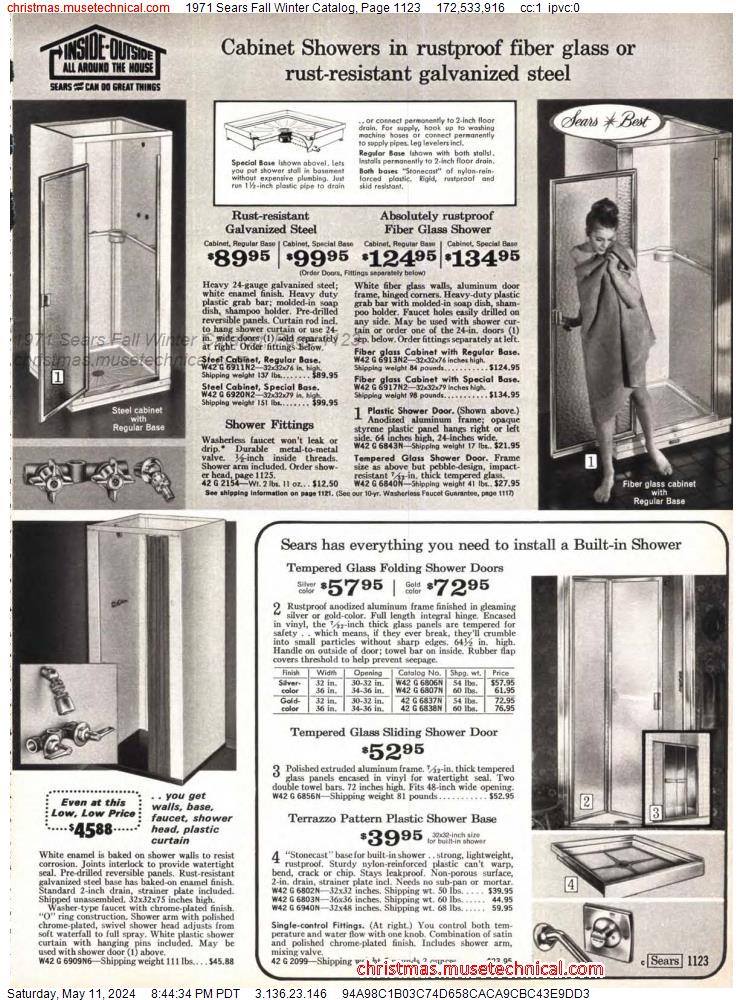 1971 Sears Fall Winter Catalog, Page 1123